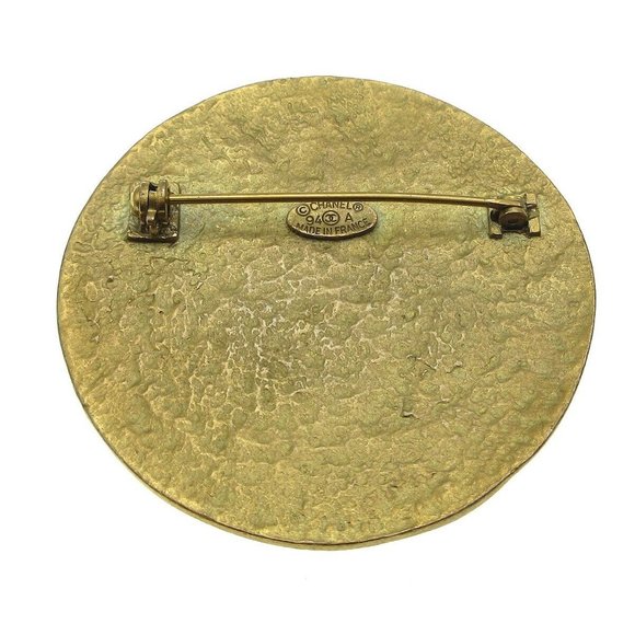 CHANEL CC Medallion Motif Brooch Pin Corsage Gold-plated 94A Authentic AK38081i - Picture 2 of 4